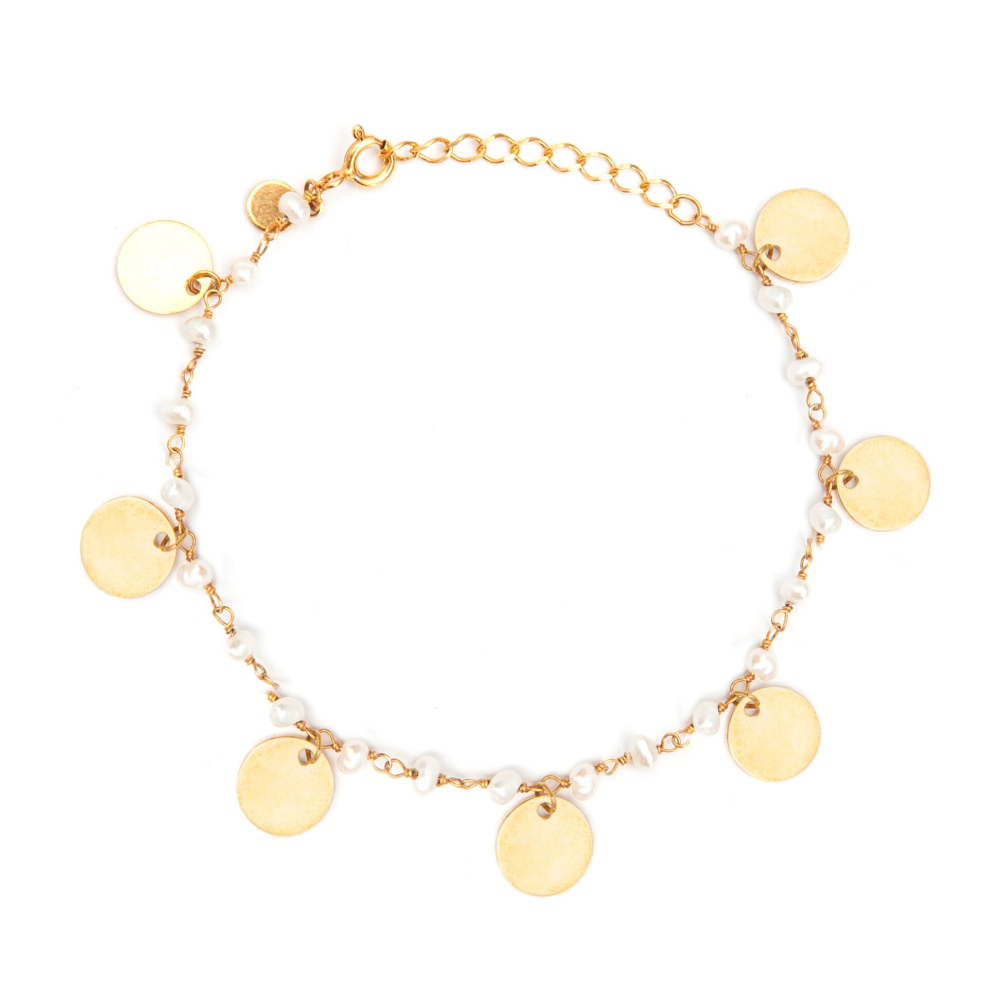 Bransoletka z pereł i blaszkami ZoZo Design