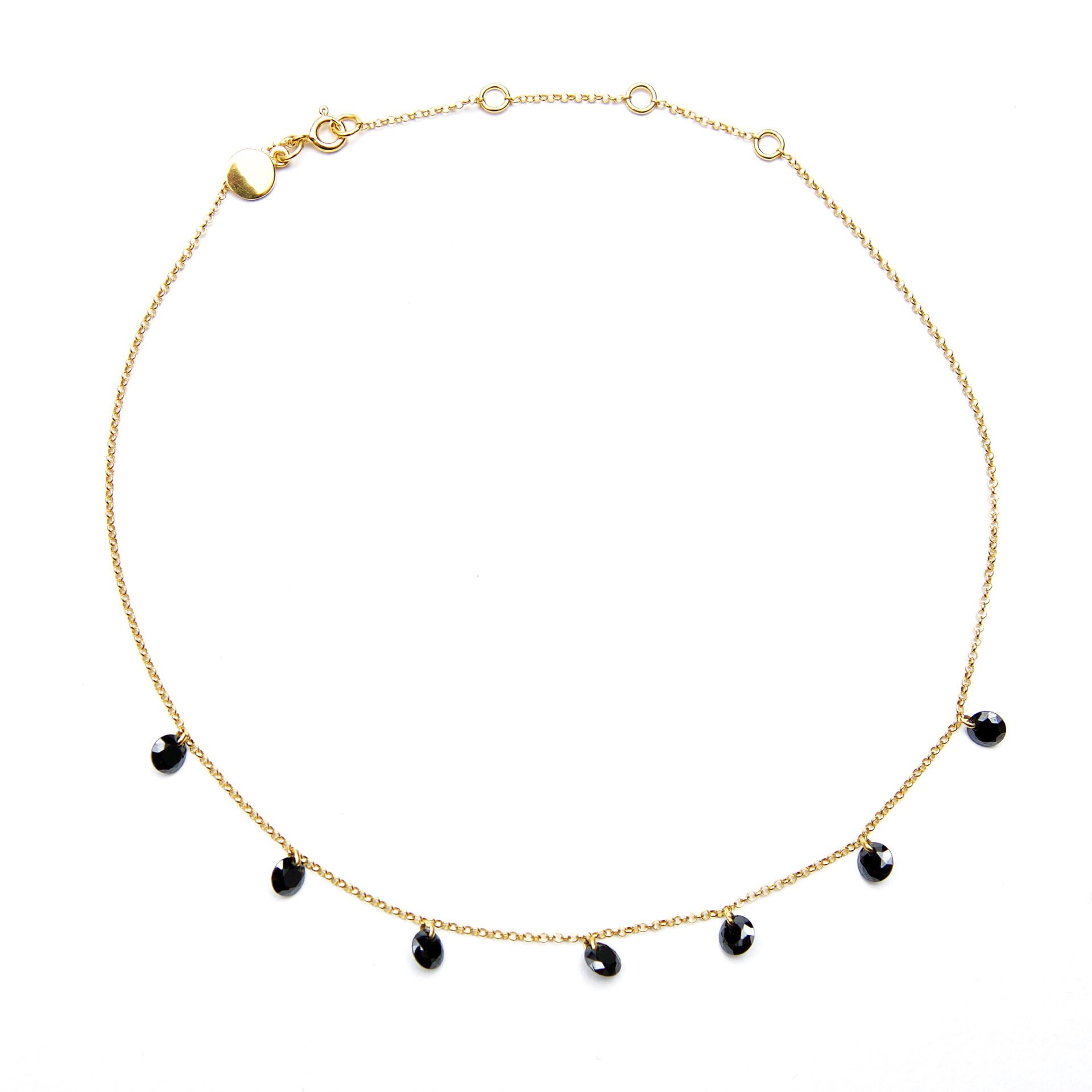 Choker złoty z czarnymi cyrkoniami ZoZo Design