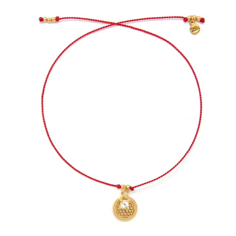 Bransoletka damska na szczęście z symbolem KWIATU ŻYCIA - TALIZMAN