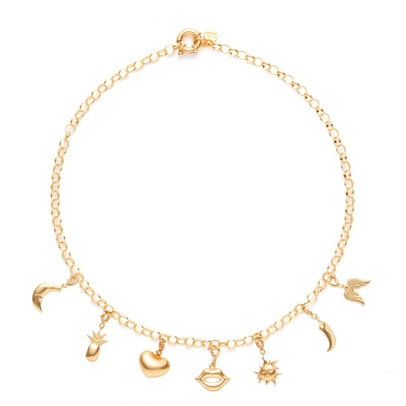 ZOZO CHARMS - Choker z dmuchanymi przywieszkami do wyboru z łańcuszka rollo - Image 5