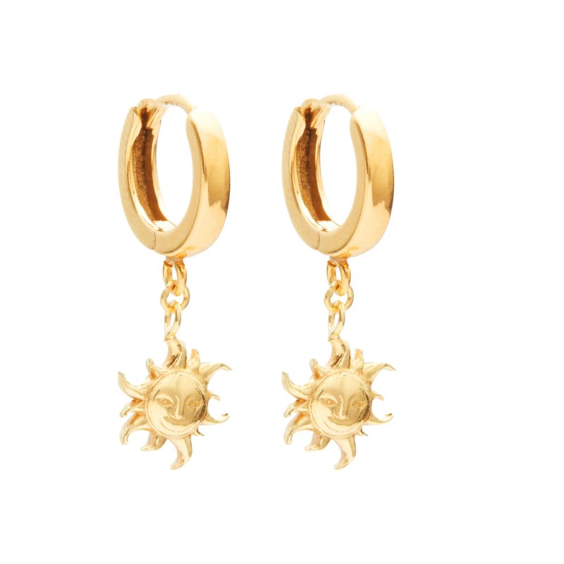 ZOZO CHARMS - Kolczyki kółeczka 1 cm z dmuchaną jedną przywieszką do wyboru