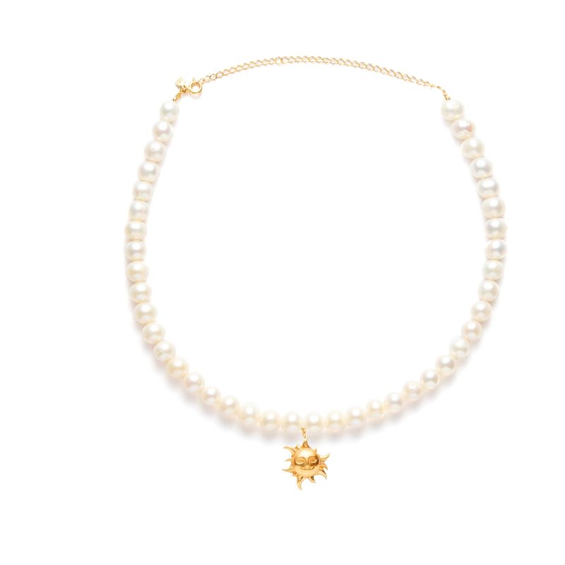 ZOZO CHARMS - Choker z pereł z dmuchaną przywieszką do wyboru