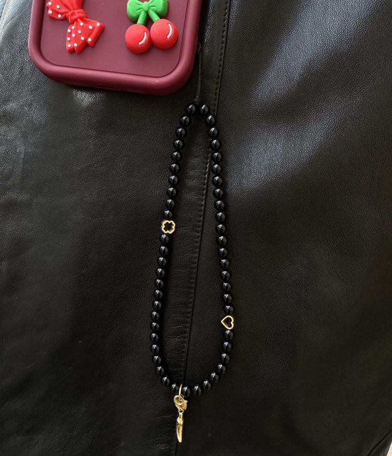 BRELOK z onyksu z przywieszką ZOZO CHARMS do telefonu lub torebki - Image 2