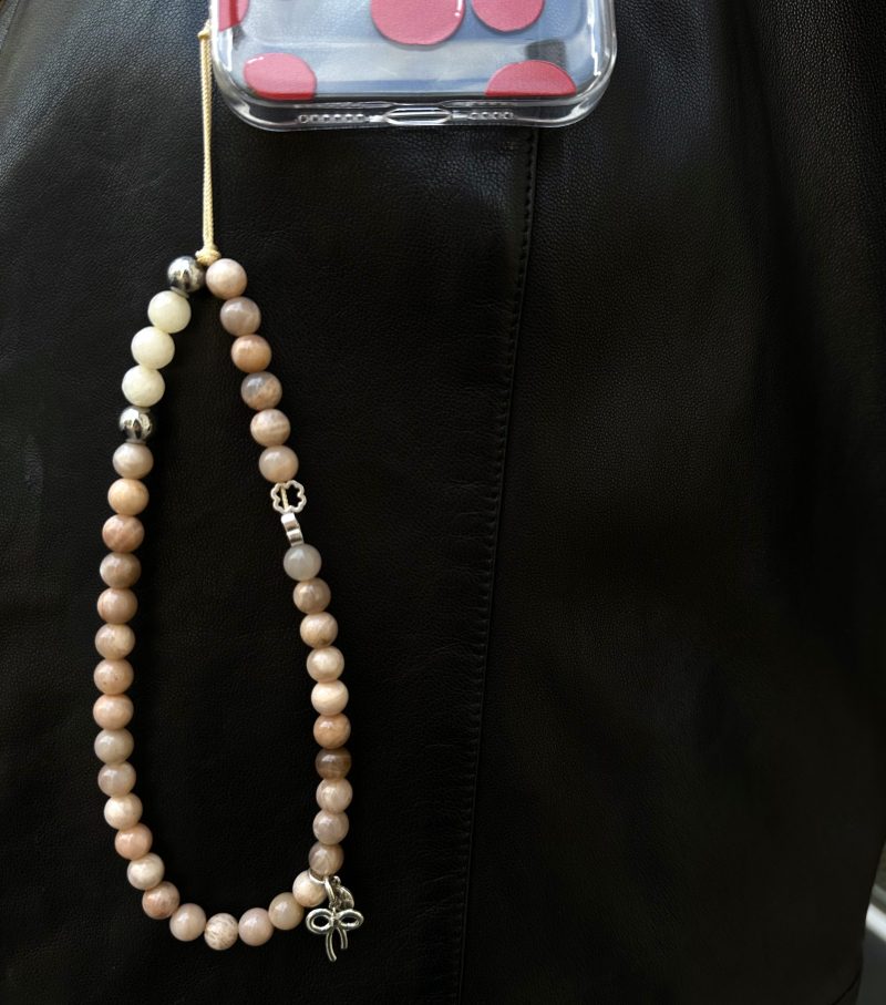BRELOK z kamienia słonecznego z przywieszką ZOZO CHARMS do telefonu lub torebki 2 - Image 2