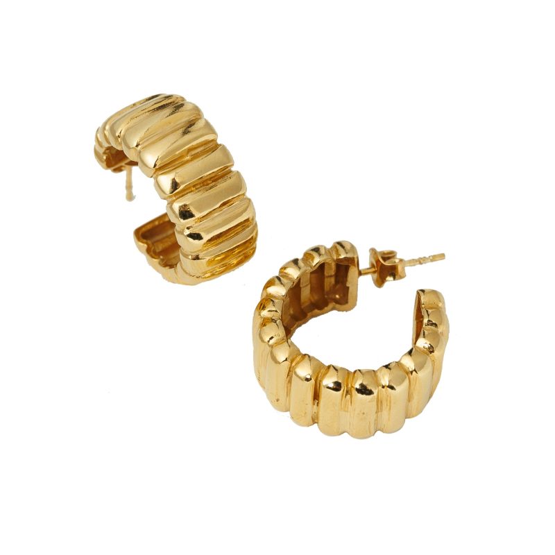Striped hoop earrings