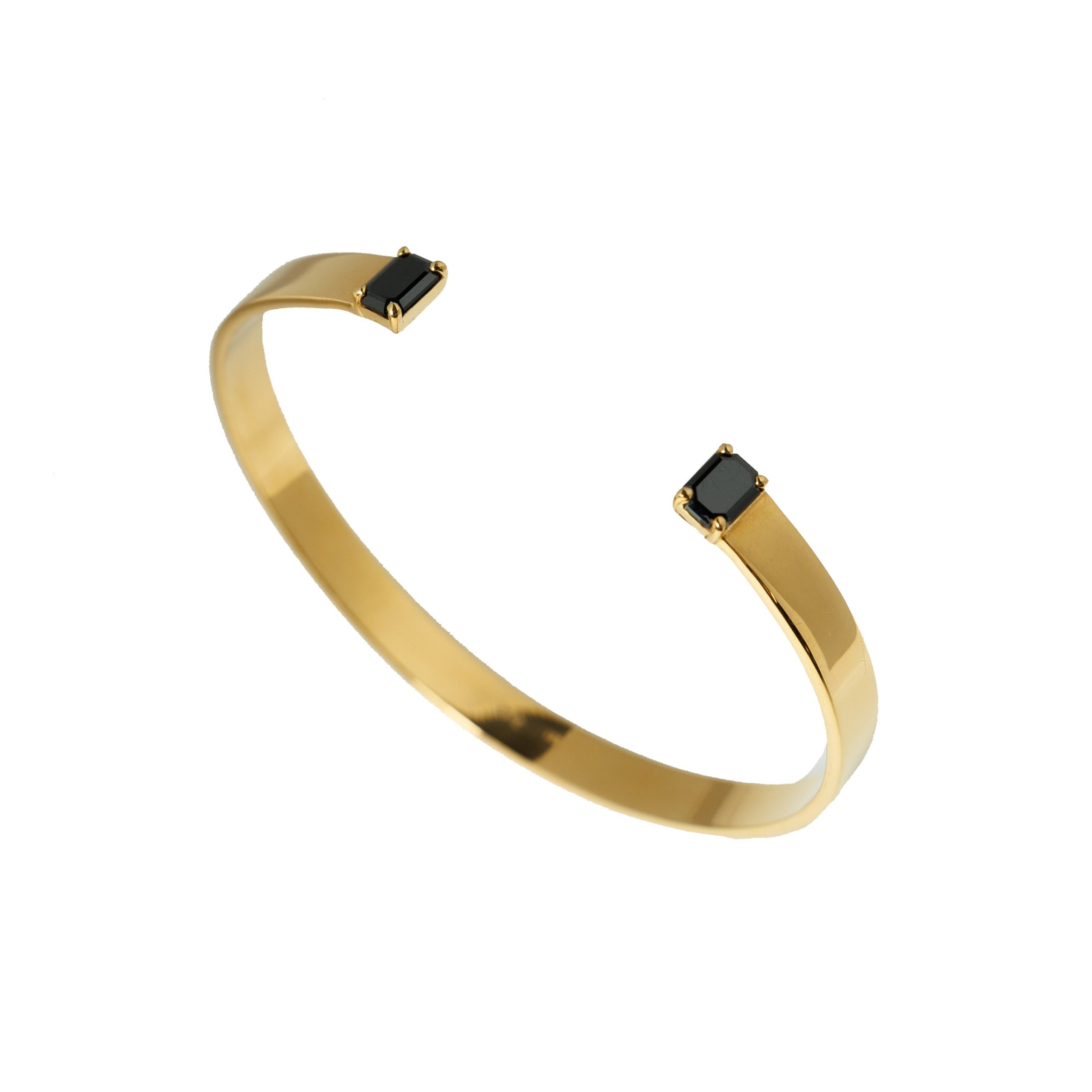 LIVIA gold-plated bracelet (emerald cut zirconia) - Image 5