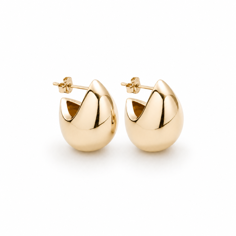 ALLEGRA Gold Earrings - M - BESTSELLER (DROPS)