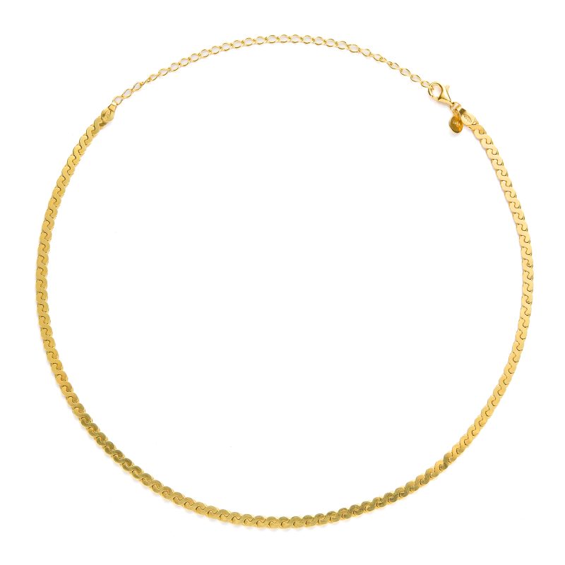 Choker pozłacany VIPERA 2 (żmijka)