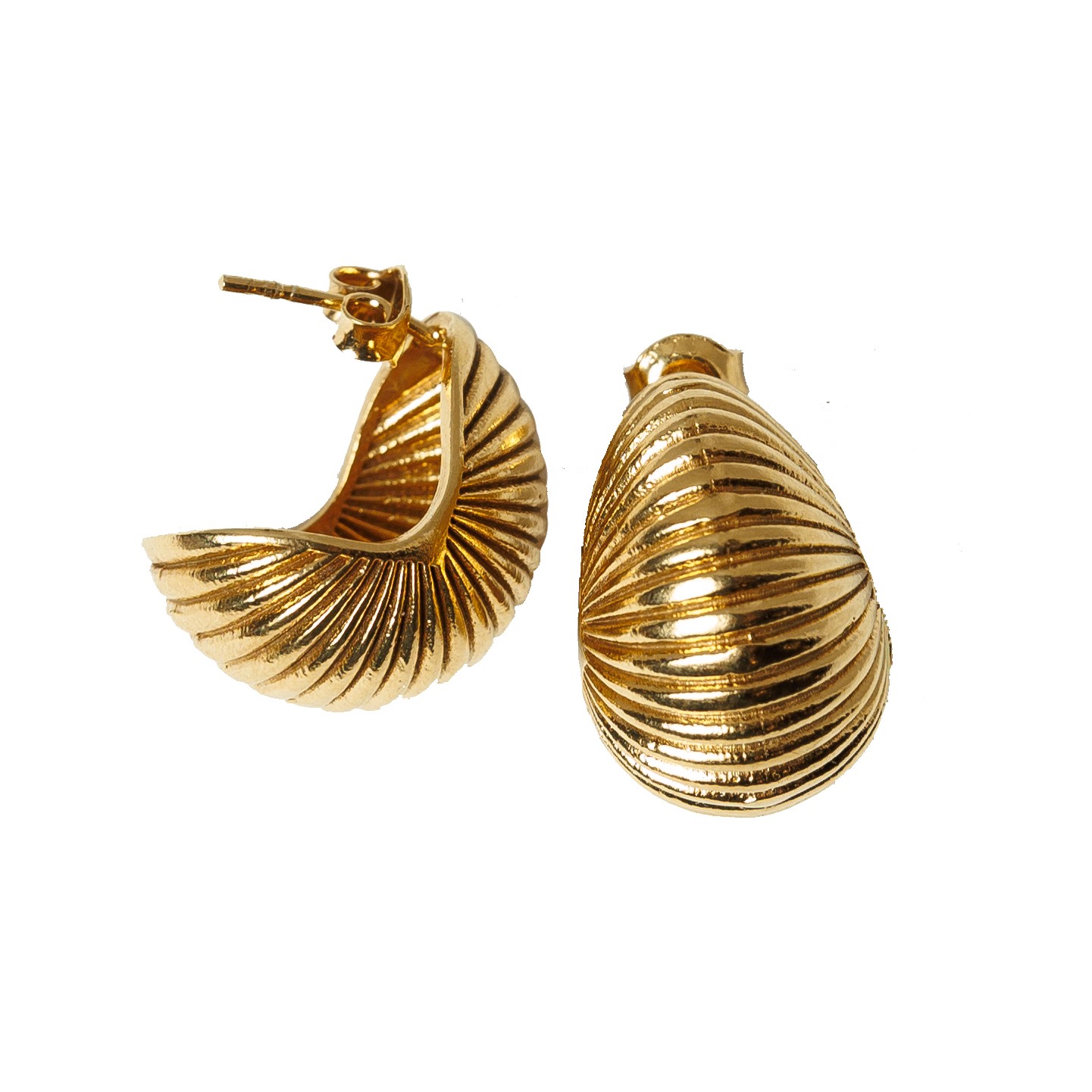 Kolczyki pozłacane ELETTRA (KROPLE PRĄŻEK)