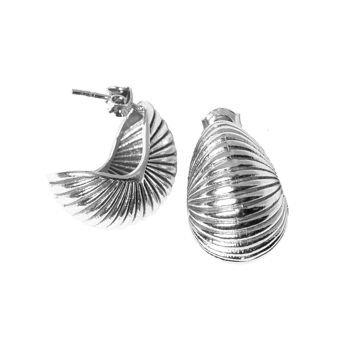 Kolczyki srebrne ELETTRA (KROPLE PRĄŻEK)