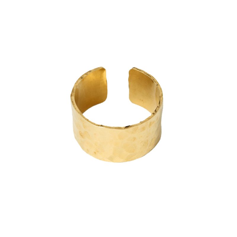 Obrączka szeroka pozłacana VIVIANA (1 cm) - Image 2