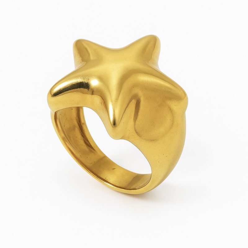 Pierścionek pozłacany STELLA