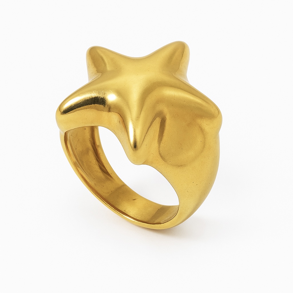 Pierścionek pozłacany STELLA