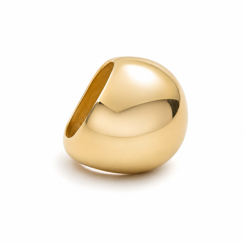 SERENA gold plated signet ring - M