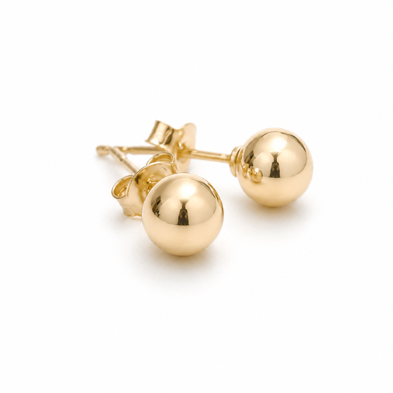SERENA gold earrings - L (7 mm)