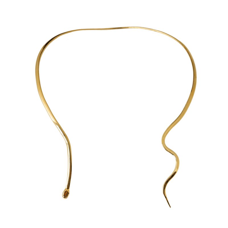 Choker / kolia pozłacany SNAKE