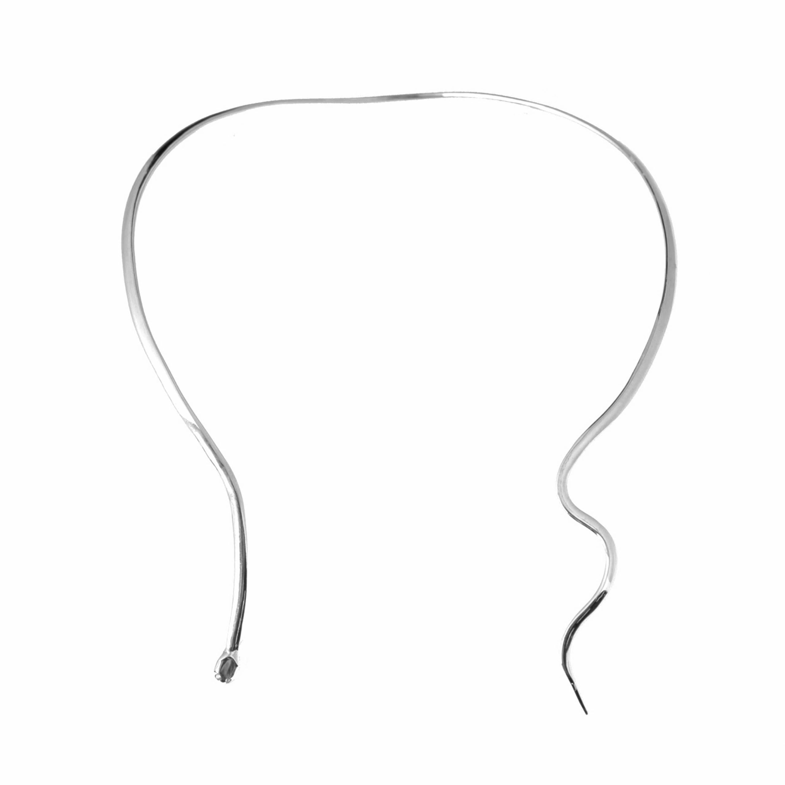 Choker / kolia srebrny SNAKE