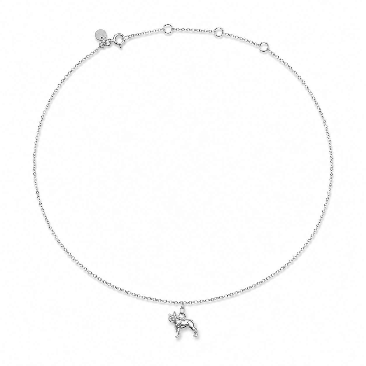 Choker srebrny BULDOG