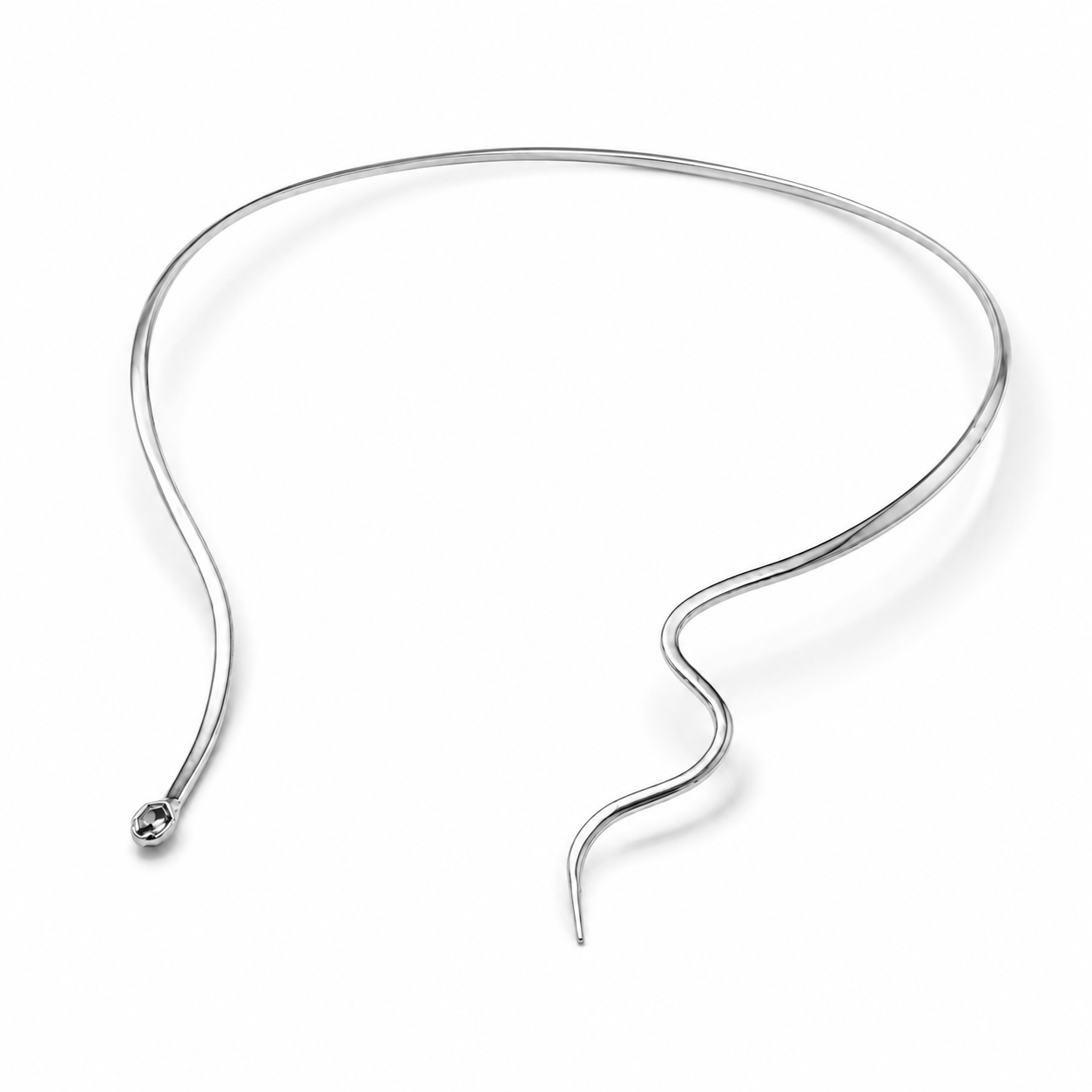 Choker / kolia srebrny SNAKE