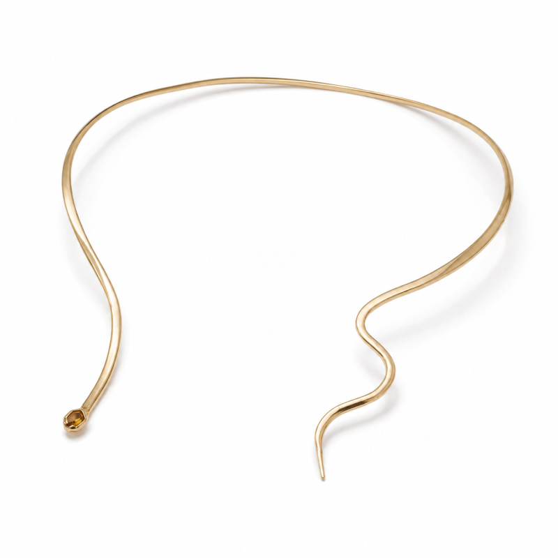 Choker / kolia pozłacany SNAKE