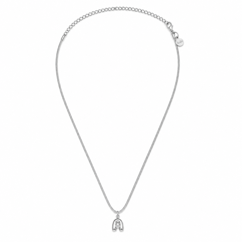 Choker srebrny LINA (literka 1cm, żmijka)