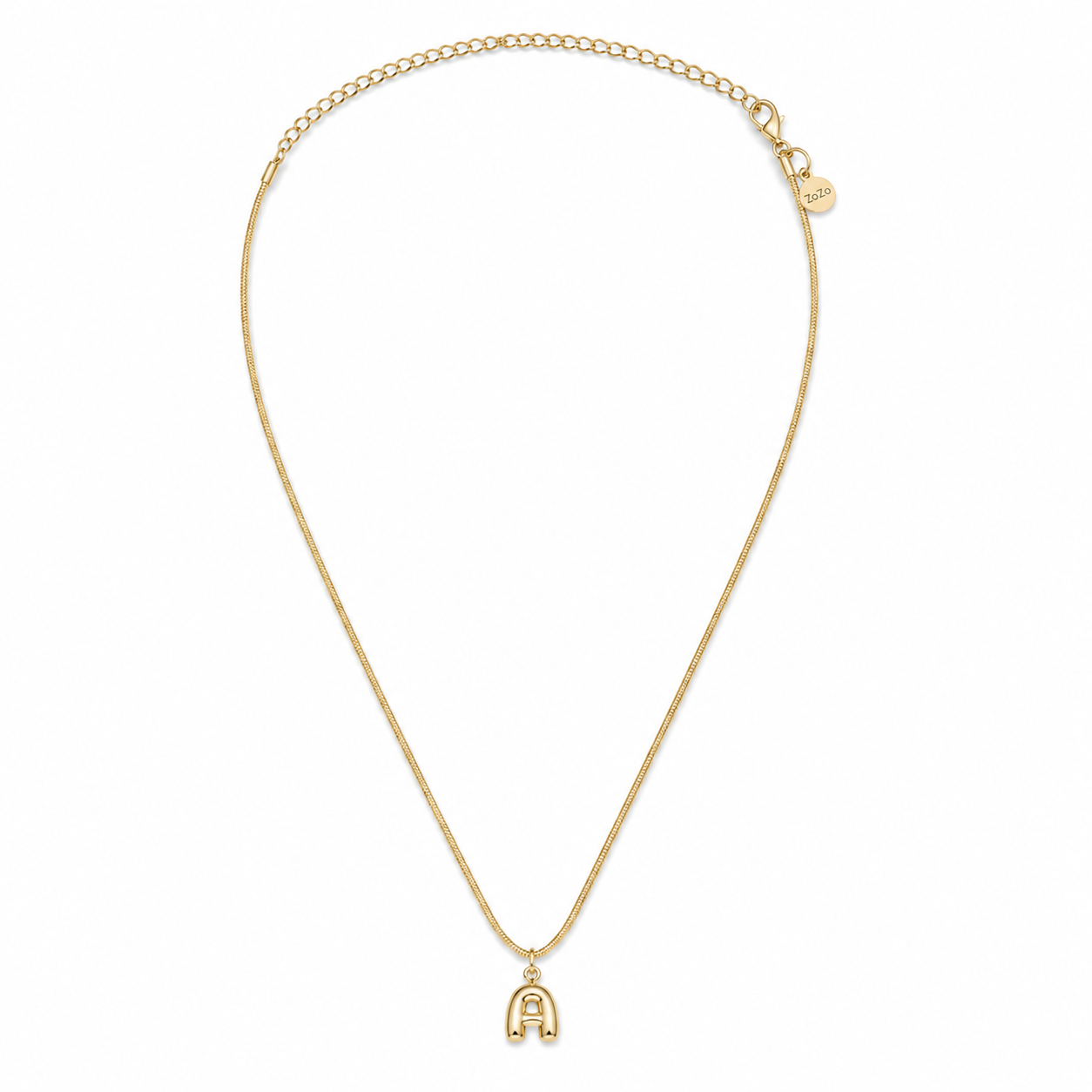 Choker pozłacany LINA (literka 1cm, żmijka) - obrazek 5