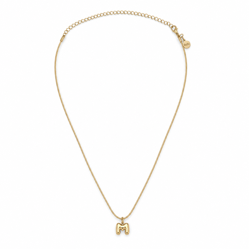 Choker pozłacany LINA (literka 1cm, żmijka)
