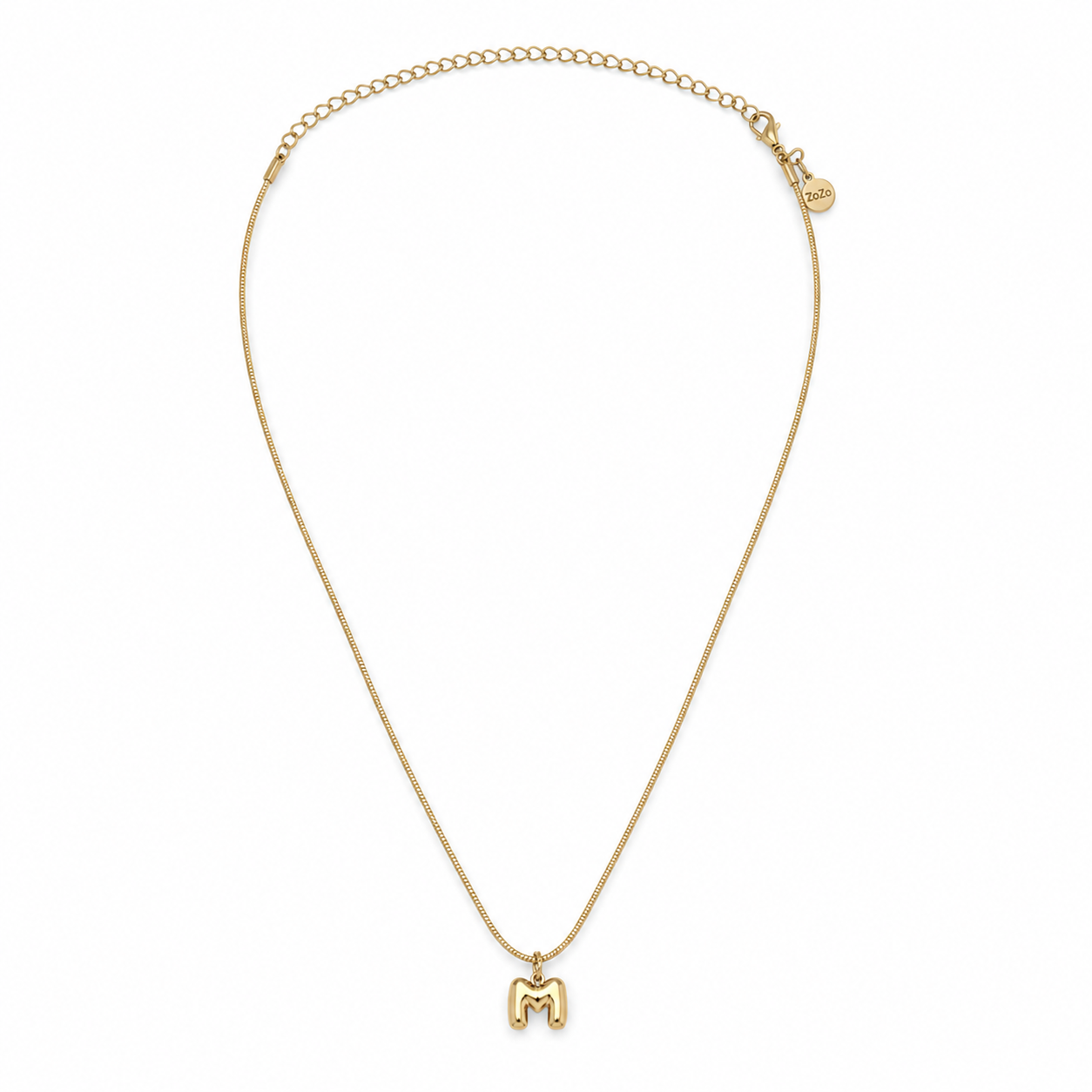 Choker pozłacany LINA (literka 1cm, żmijka)
