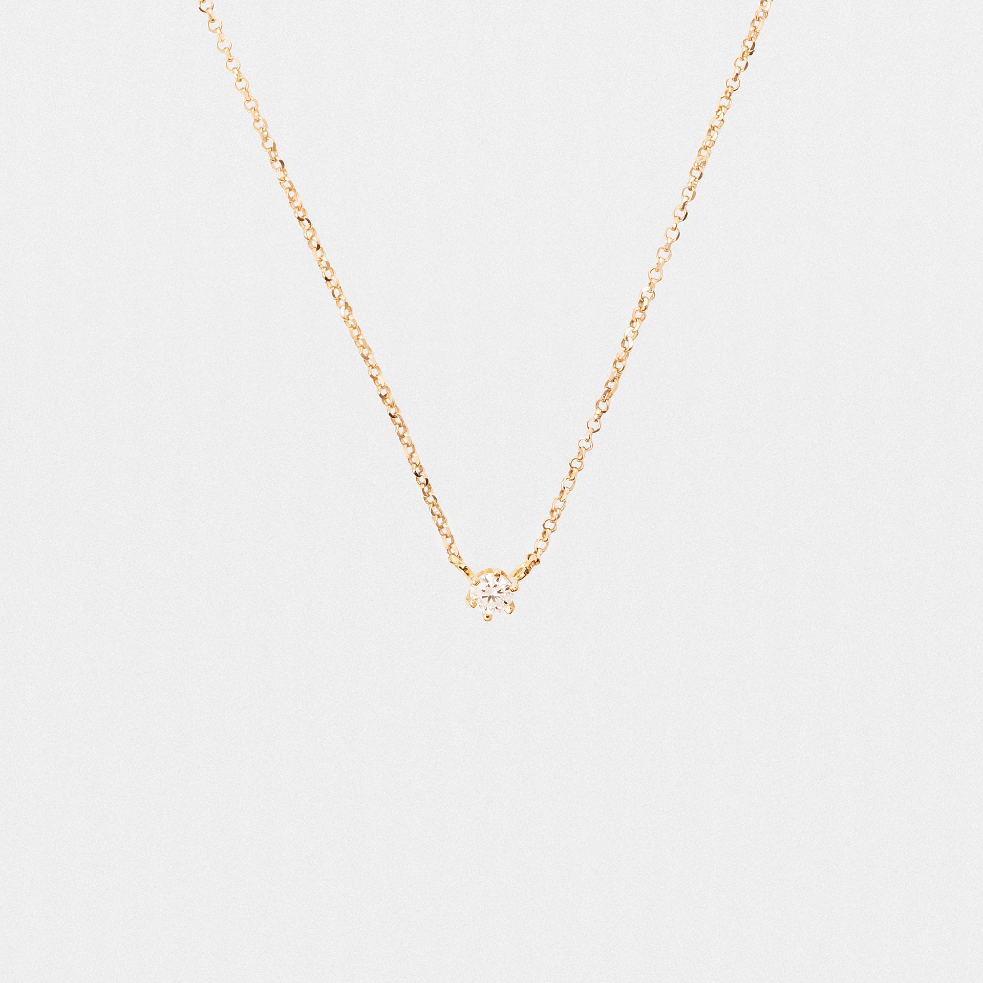 Łańcuszek z diamentem LAB - MARIA (0,30 ct)