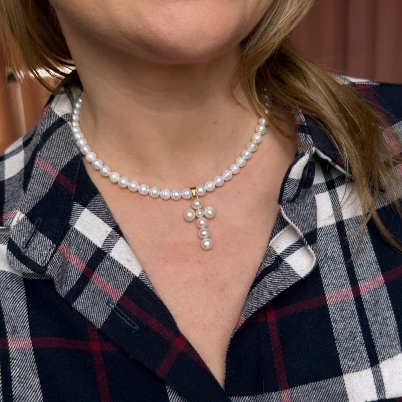 Choker HEIDI 3 (perły)