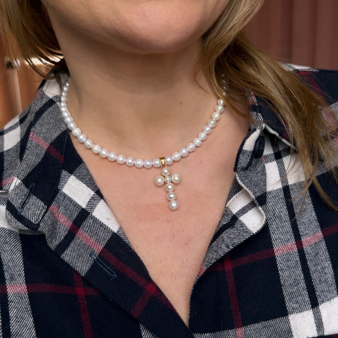 Choker HEIDI 3 (perły)