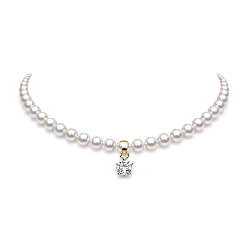 Choker CAROLINE (perły z cyrkonią)