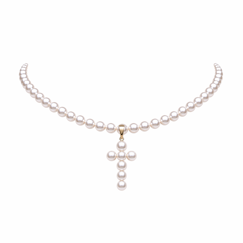 Choker HEIDI 3 (perły)