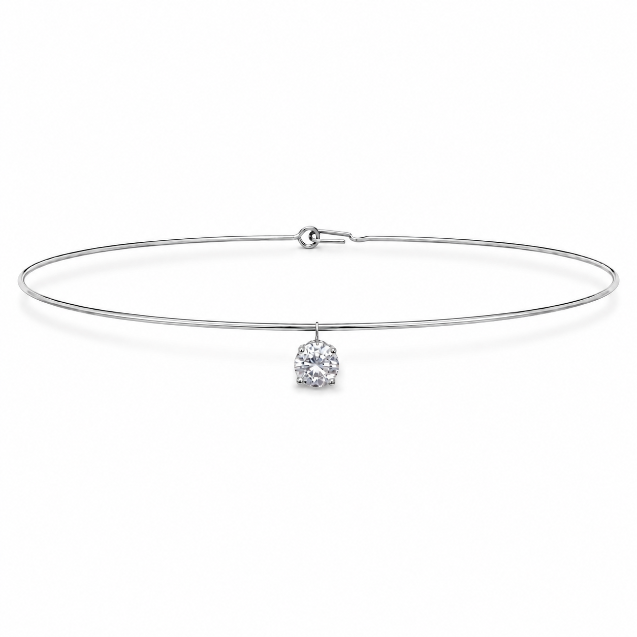 Choker / kolia srebrna DIANA (12 mm)