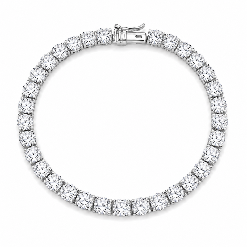 Bransoletka Tenisowa DIAMONDS KING (białe złoto)
