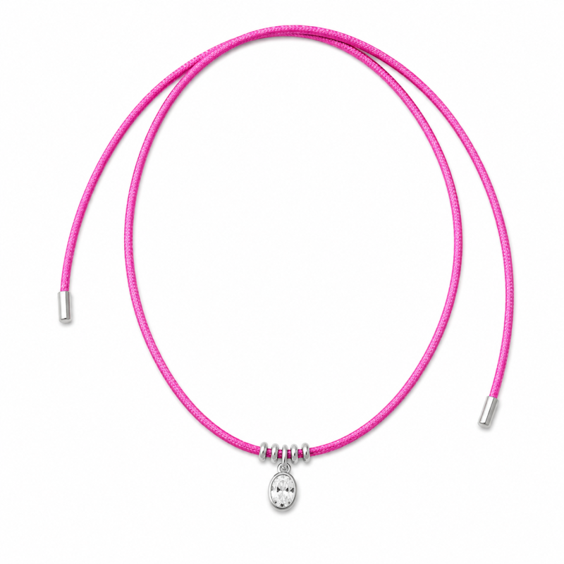 Choker srebrny KORNELIA PINK