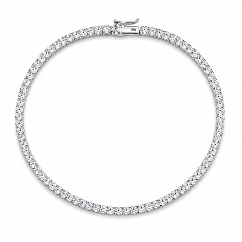 Kolia Tenisowa DIAMONDS KING (białe złoto)