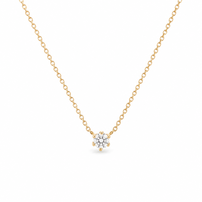 Łańcuszek z diamentem LAB - MARIA (0,30 ct)