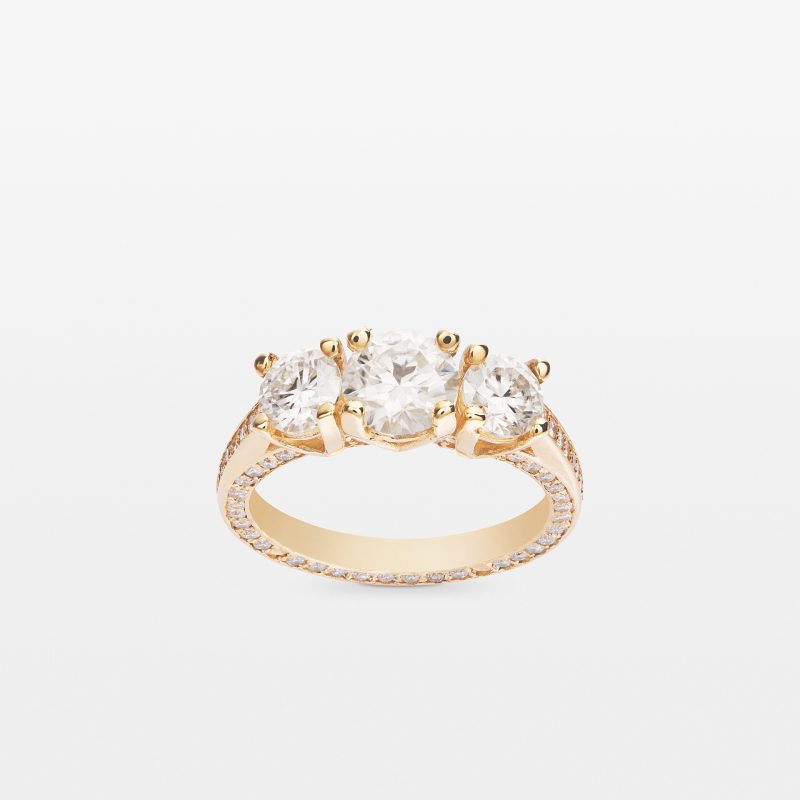 Pierścionek z diamentami LAB - TIARA