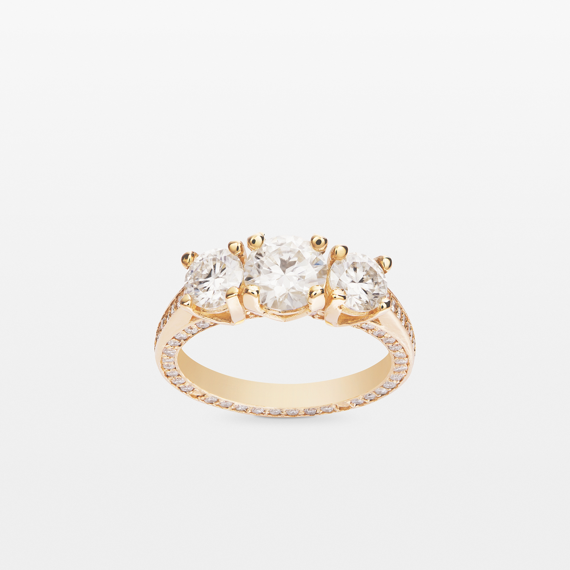 Pierścionek z diamentami LAB - TIARA