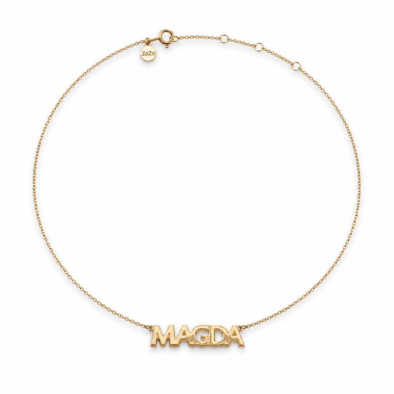 Choker pozłacany PAROLA - napis do 5 liter