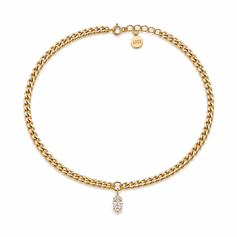 Choker pozłacany KORNELIA PEAR CHAIN