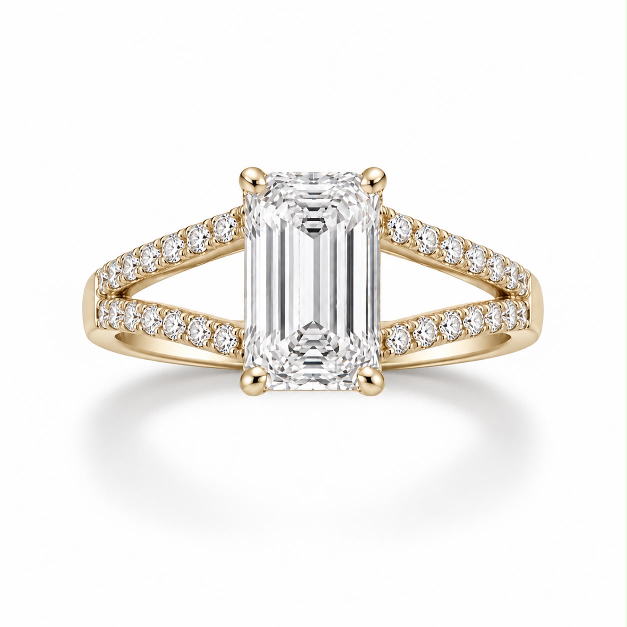 Pierścionek z diamentami LAB - DIAMOND EMERALD (4 ct)