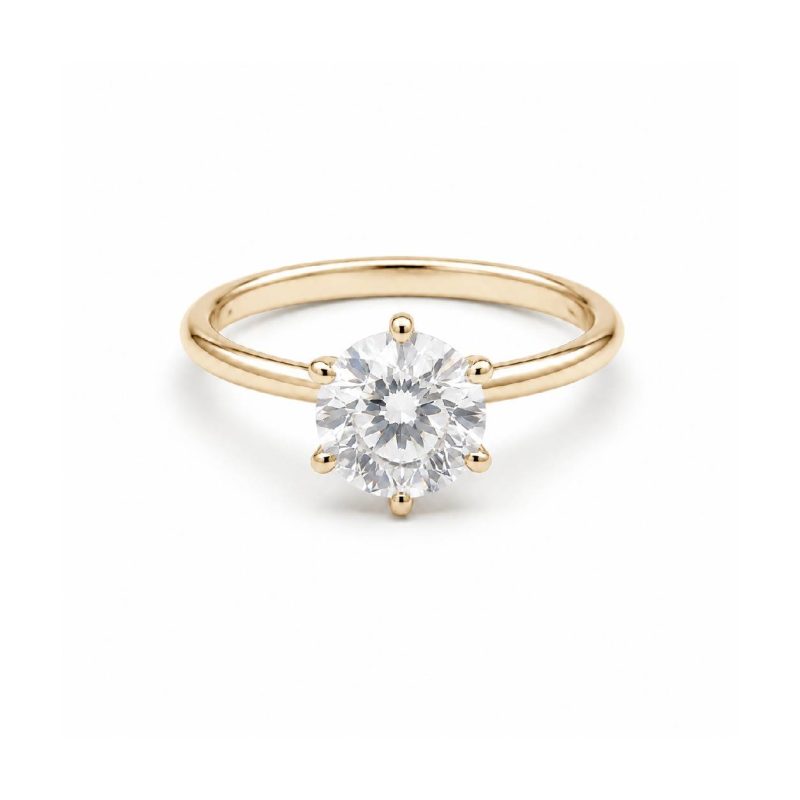 Pierścionek z diamentem LAB - QUEEN (4 ct)
