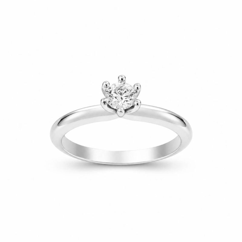 Pierścionek z diamentem LAB - LILIANA (0,30 ct) (białe złoto)