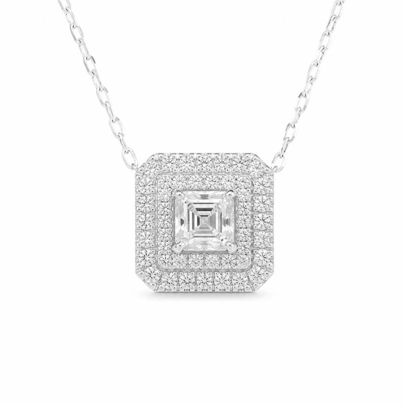 Łańcuszek z diamentem LAB - KING (białe złoto)