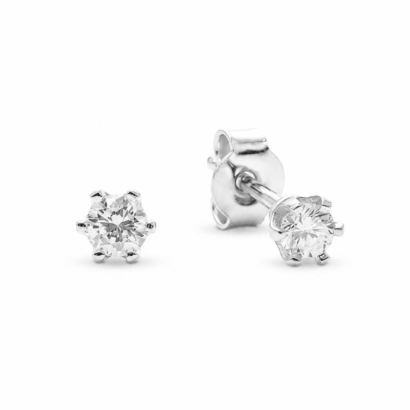 Kolczyki z diamentami LAB - VILIANA (0,5 ct białe złoto)
